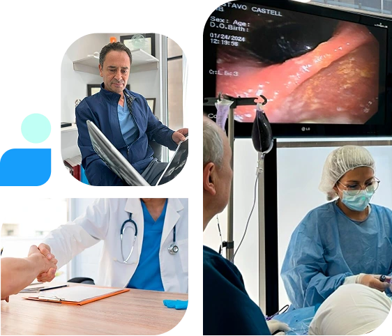 Equipo médico de Gastrobariatrics realizando endoscopia y consulta especializada en salud digestiva y bariátrica.